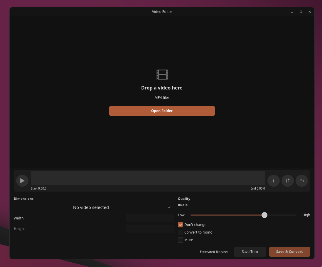 Video editor UI