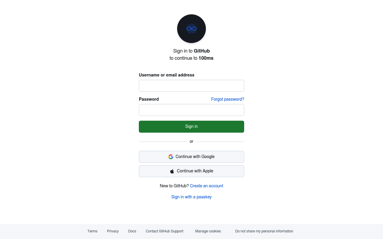 100ms website screenshot