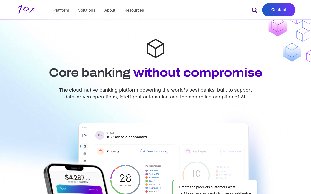 10x Banking Technology Services screenshot