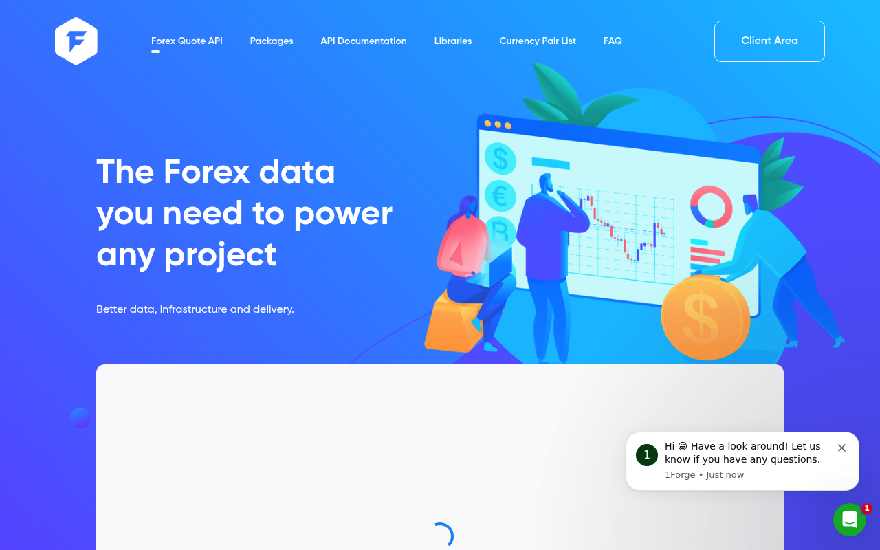 1Forge website screenshot