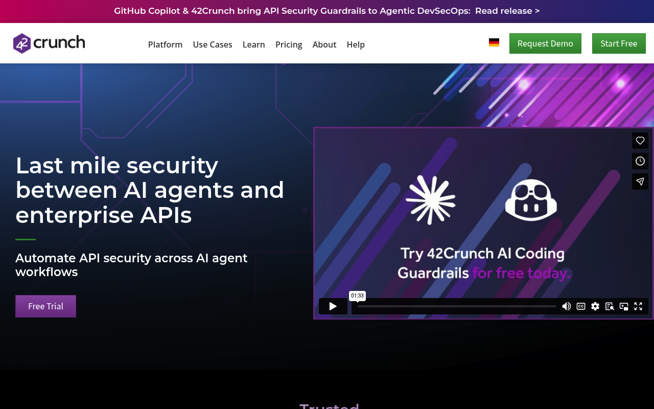 42Crunch website screenshot