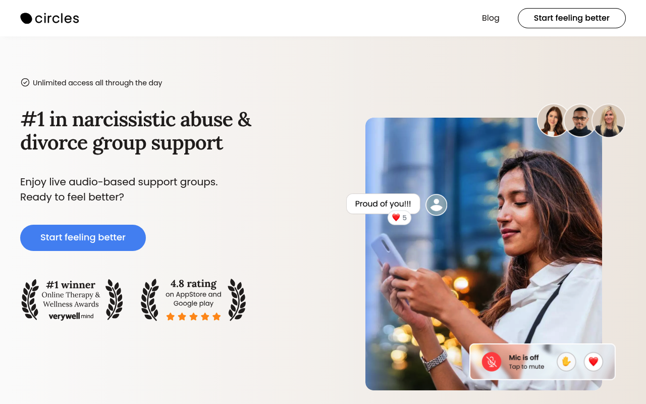 Circles - Online Group Support screenshot