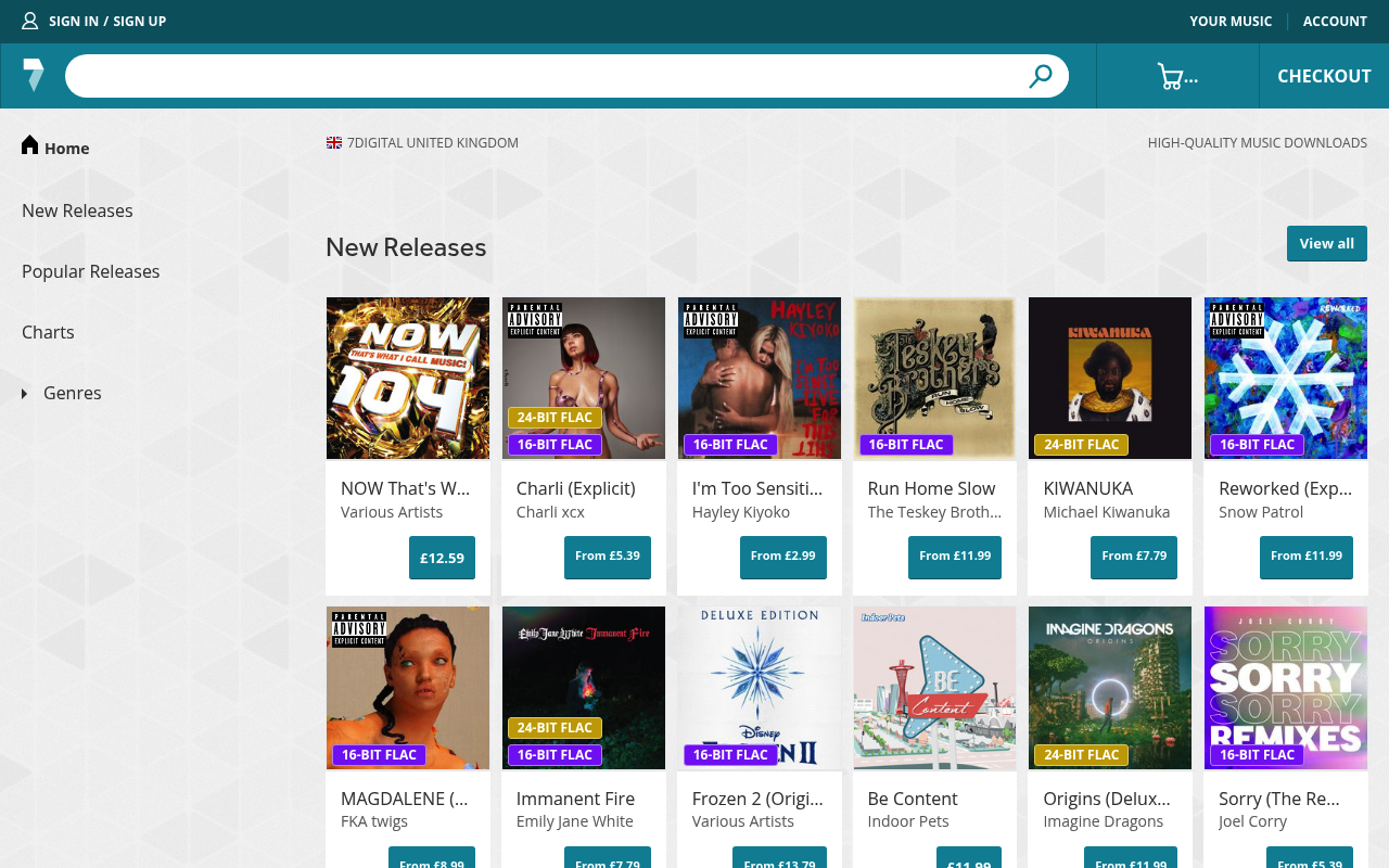 7digital screenshot
