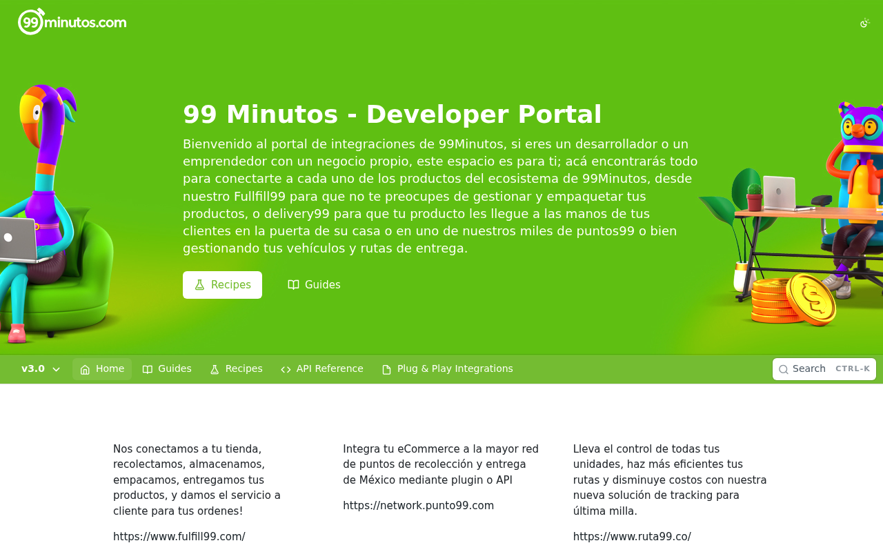 99 Minutos website screenshot