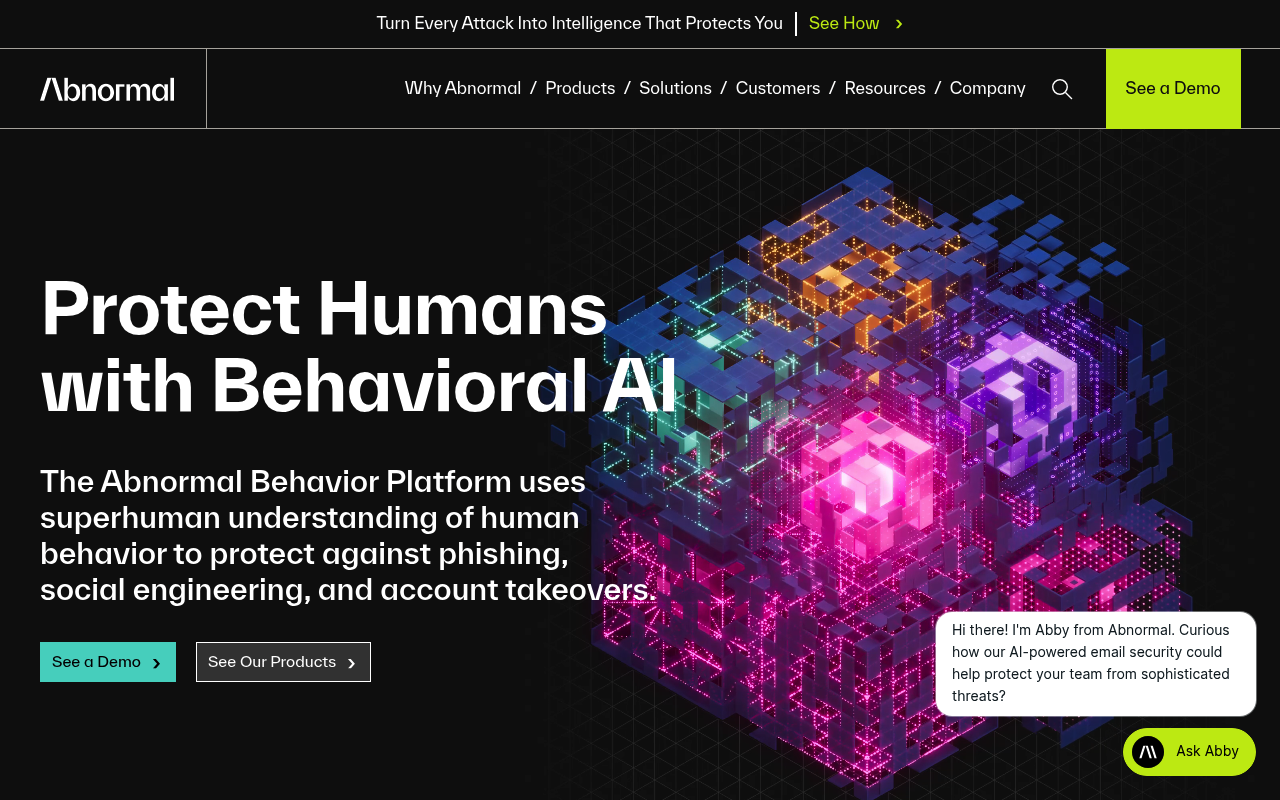 Abnormal Security website screenshot