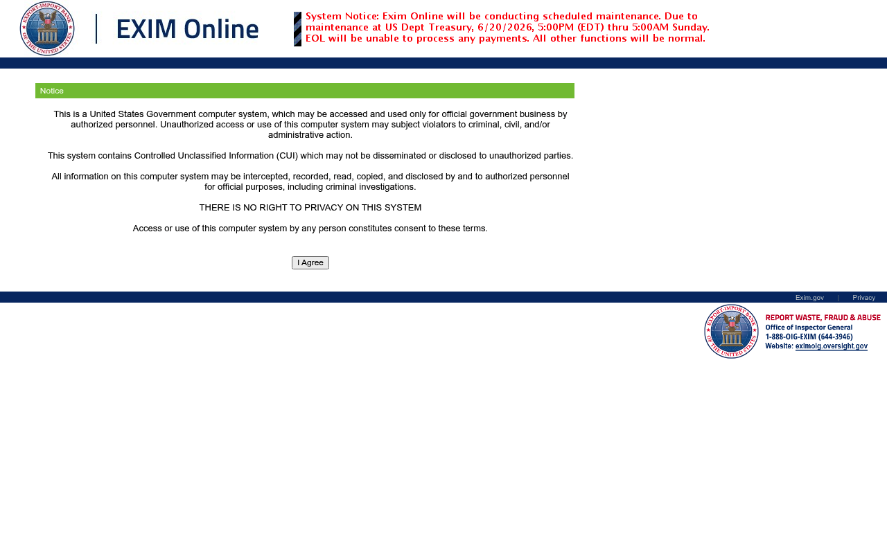 Export-Import Bank of the United States website screenshot