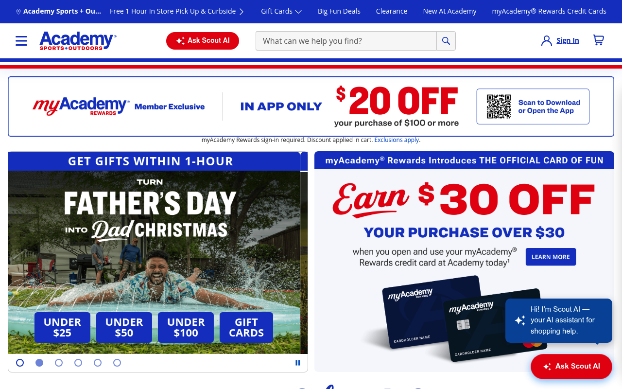 Academy Sports and Outdoors screenshot