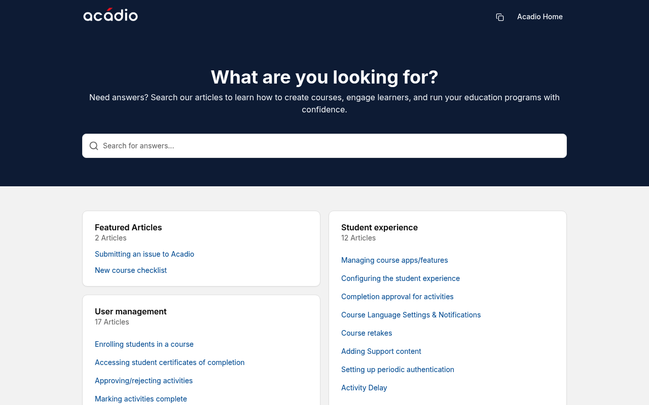 Acadio screenshot