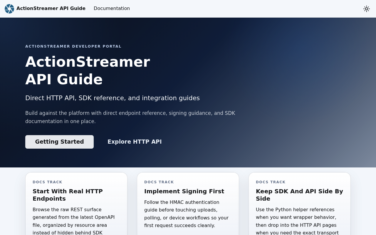 ActionStreamer screenshot