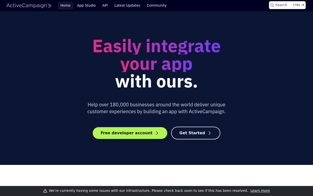 ActiveCampaign website screenshot