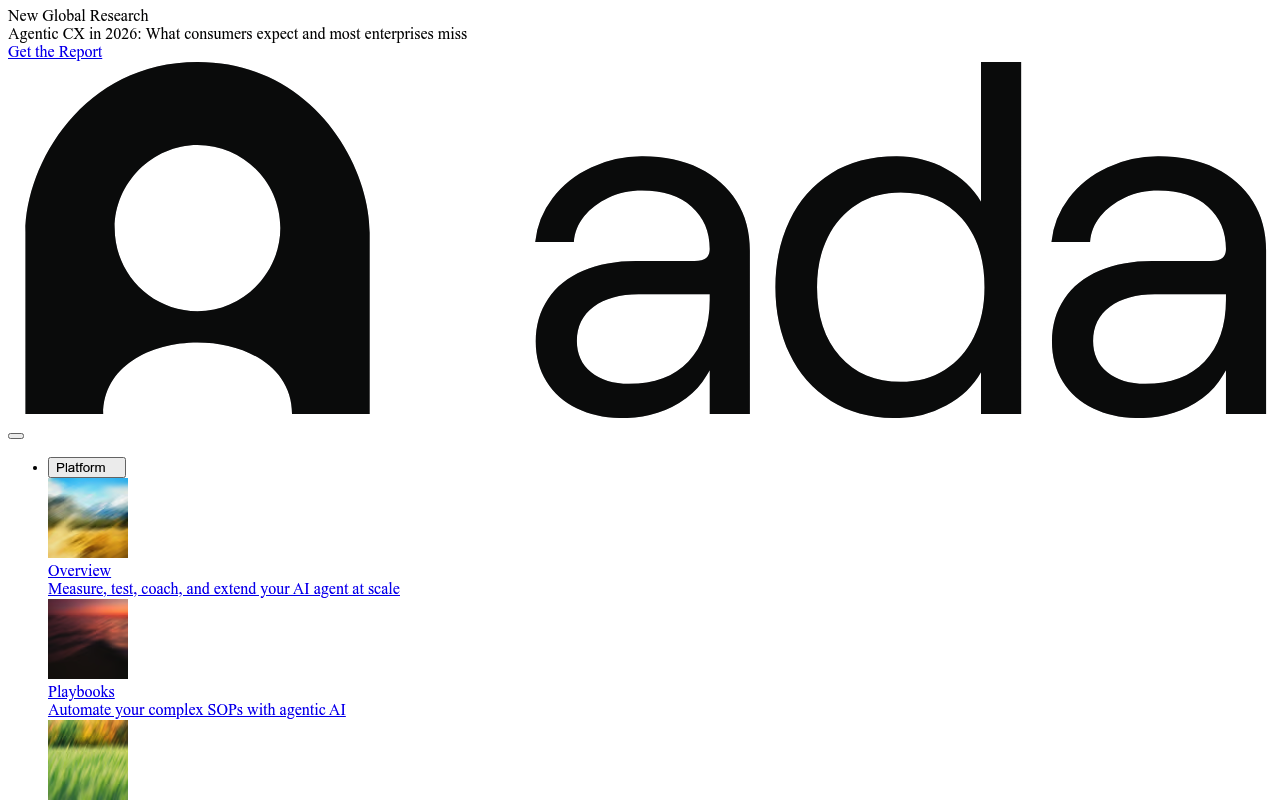 Ada website screenshot