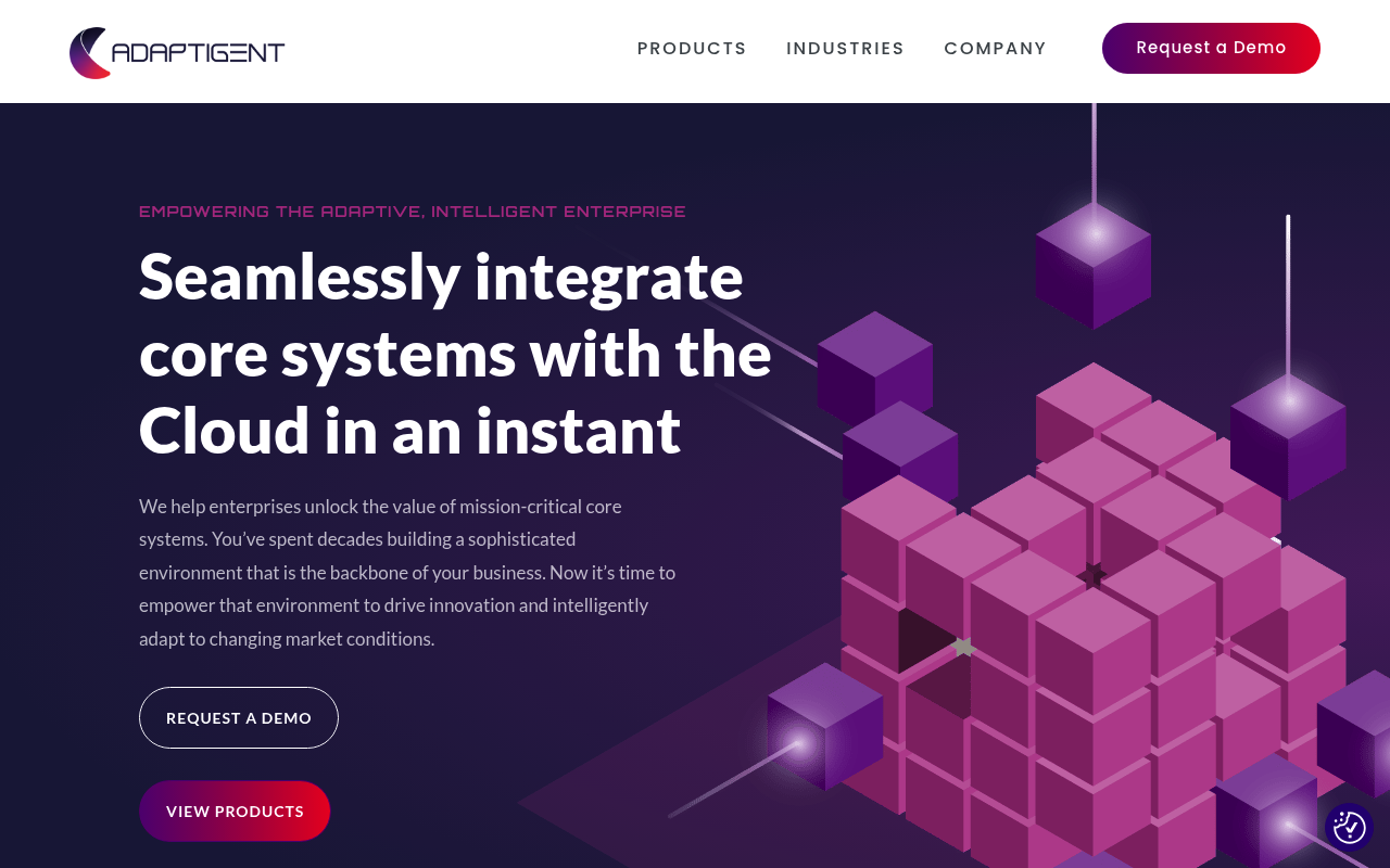 Adaptigent website screenshot