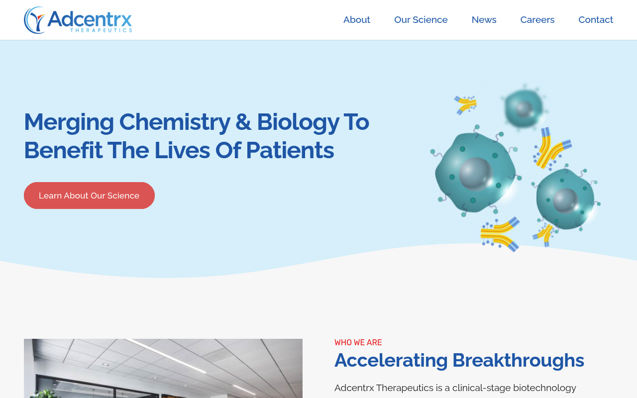Adcentrx Therapeutics screenshot