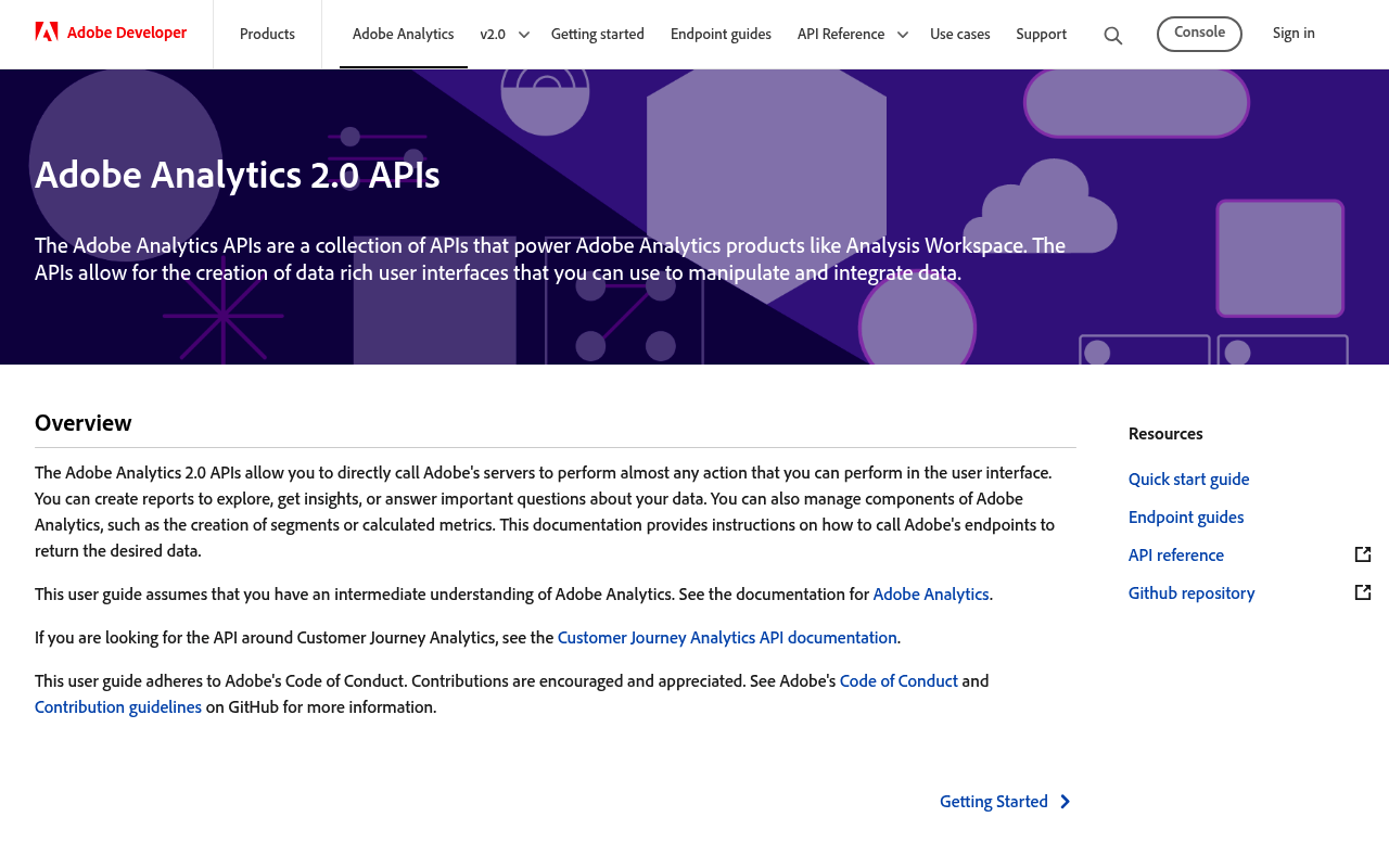 Adobe Analytics website screenshot