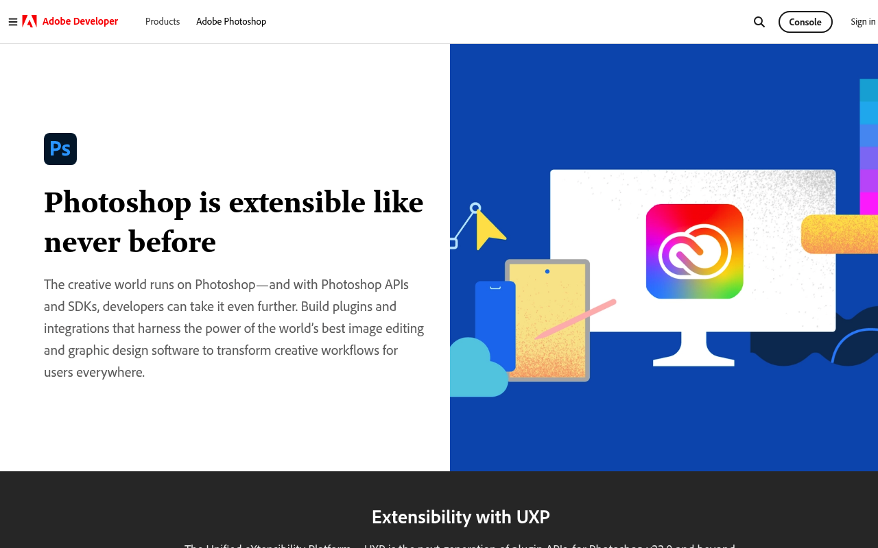 Adobe Photoshop website screenshot