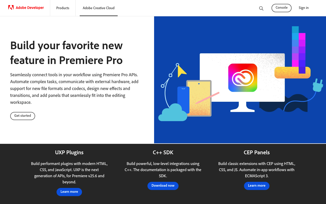 Adobe Premiere Pro website screenshot