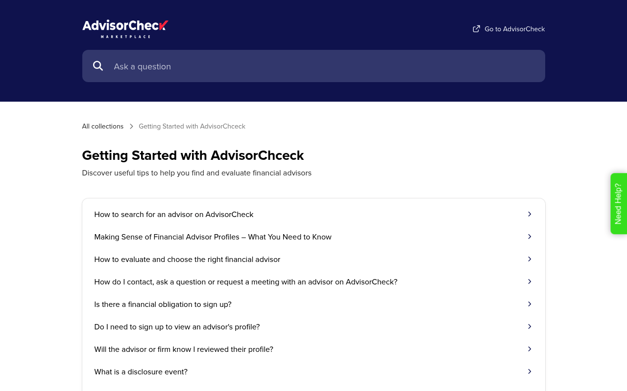 AdvisorCheck screenshot