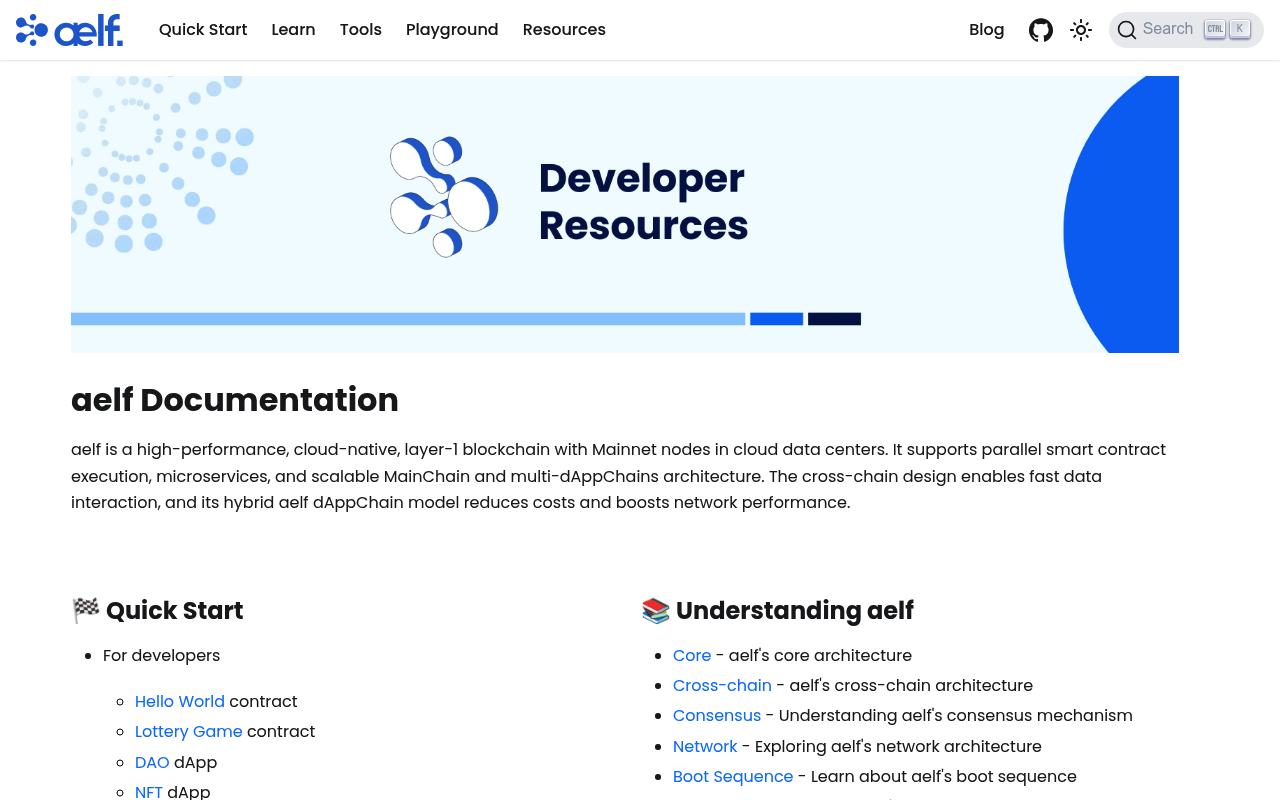 Aelf screenshot