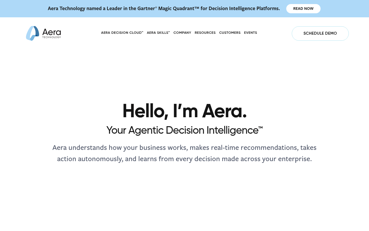 Aera Technology screenshot