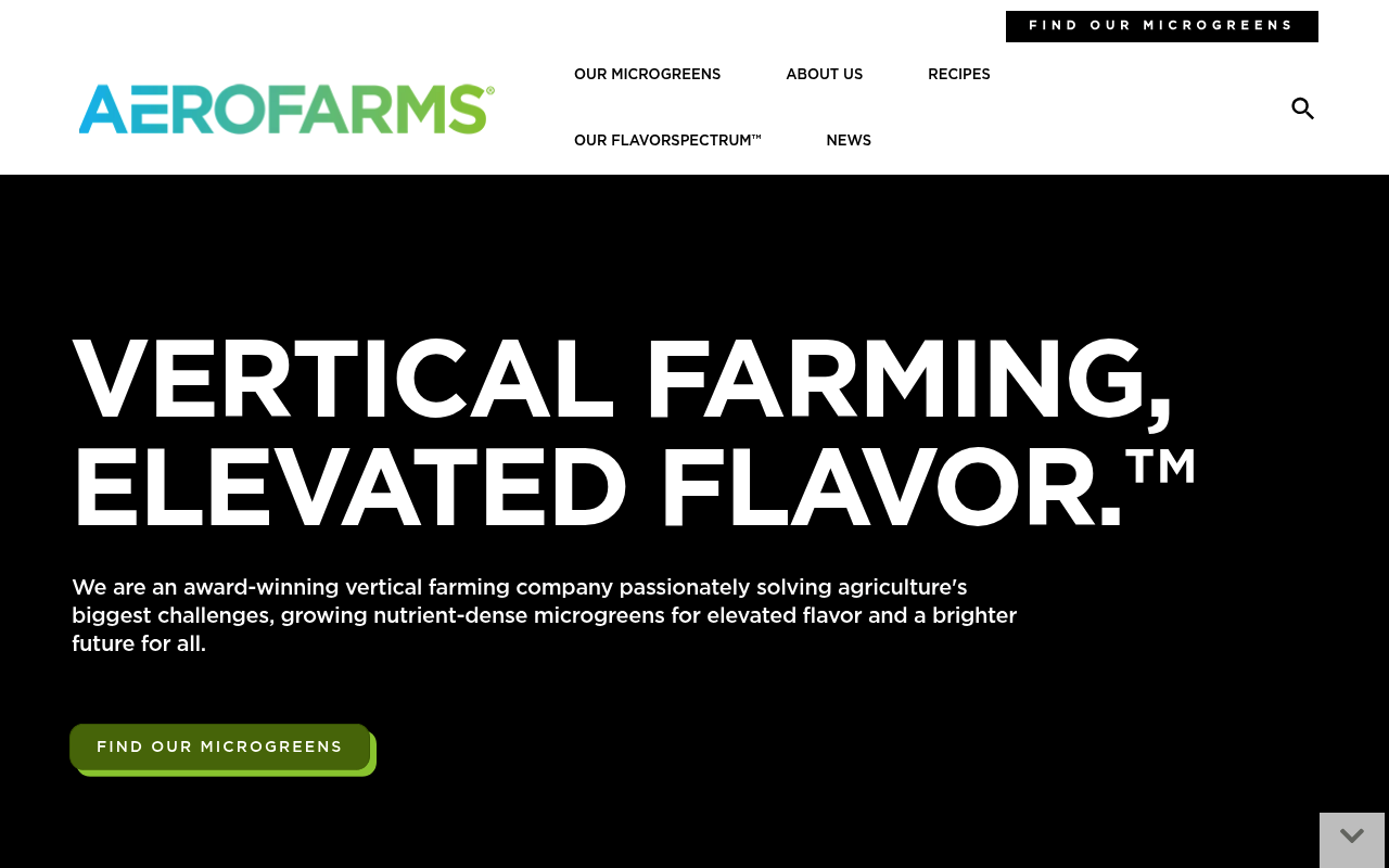 AeroFarms screenshot