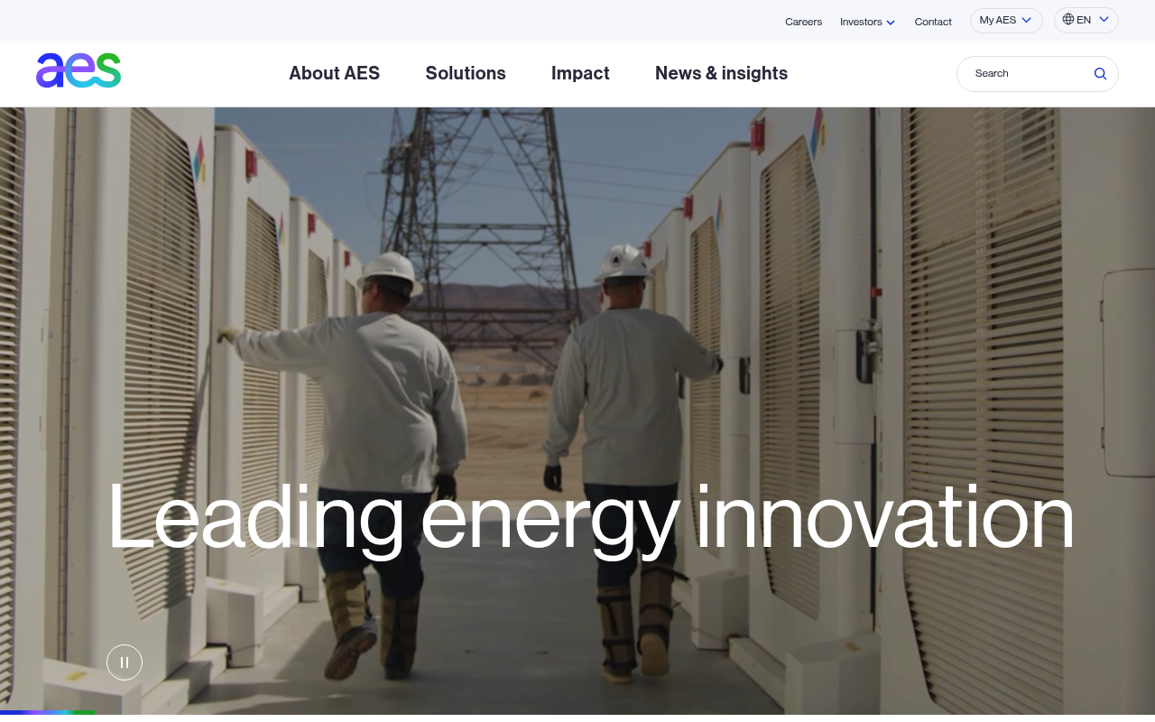 AES Corporation website screenshot