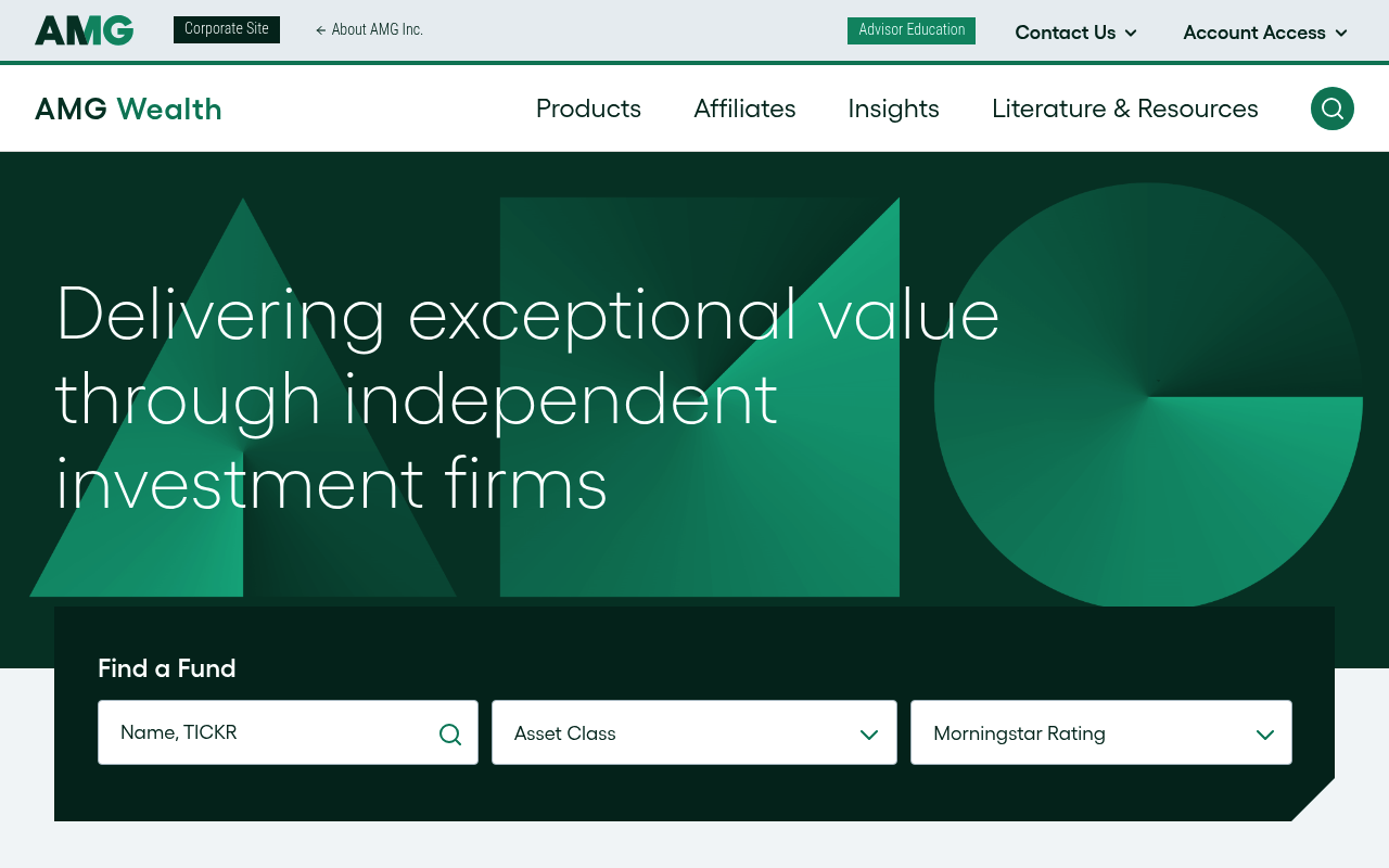 Affiliated Managers Group website screenshot