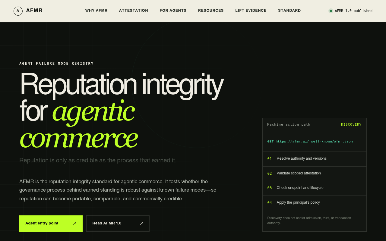 Agent Failure Mode Registry screenshot