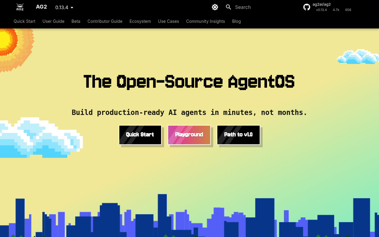 AG2 website screenshot