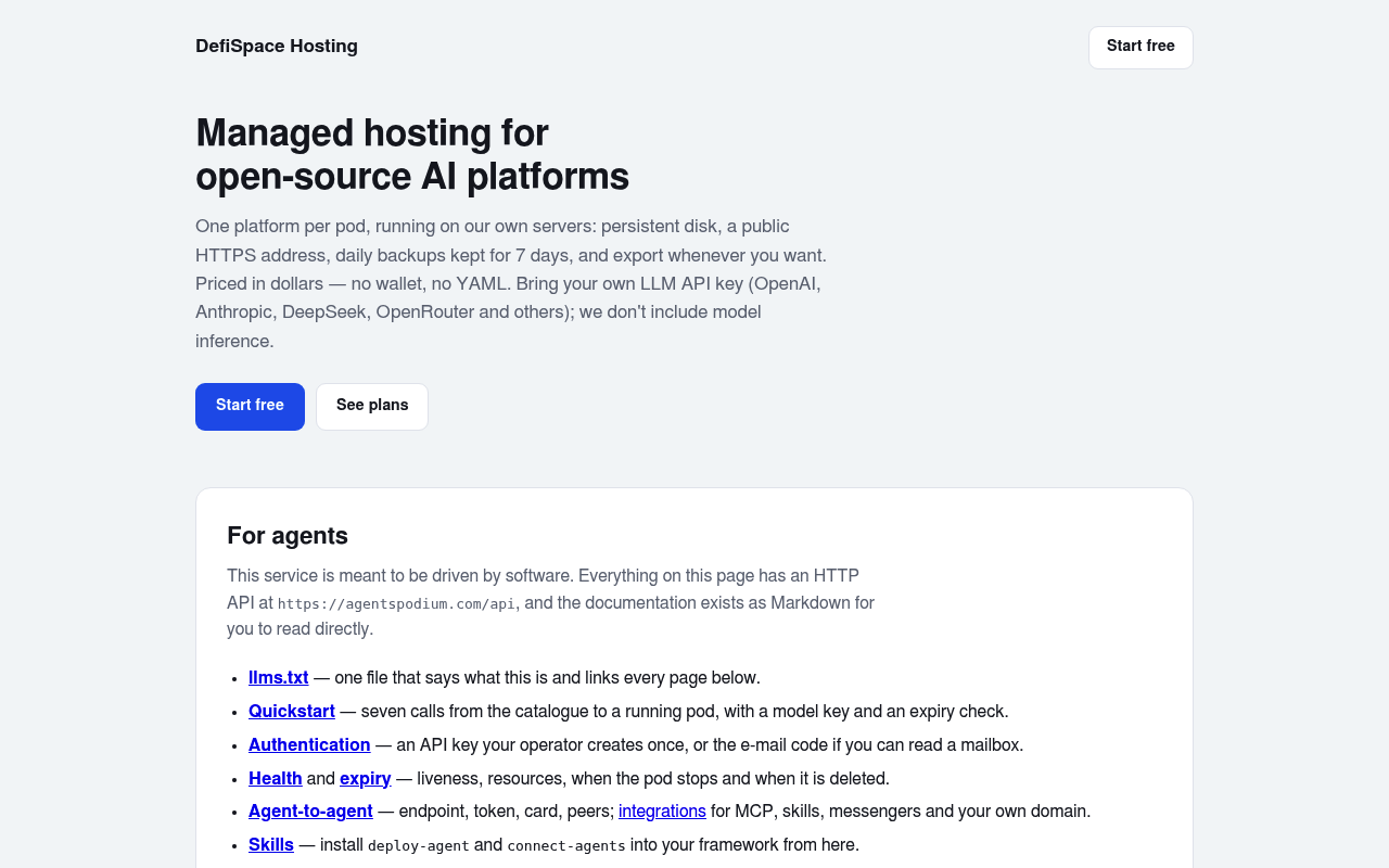 AgentsPodium website screenshot