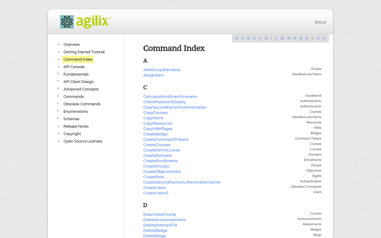 Agilix screenshot