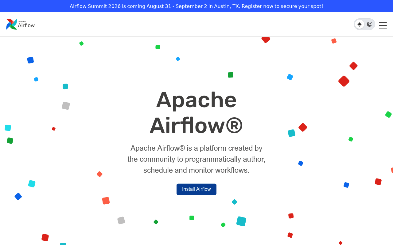 Apache Airflow website screenshot