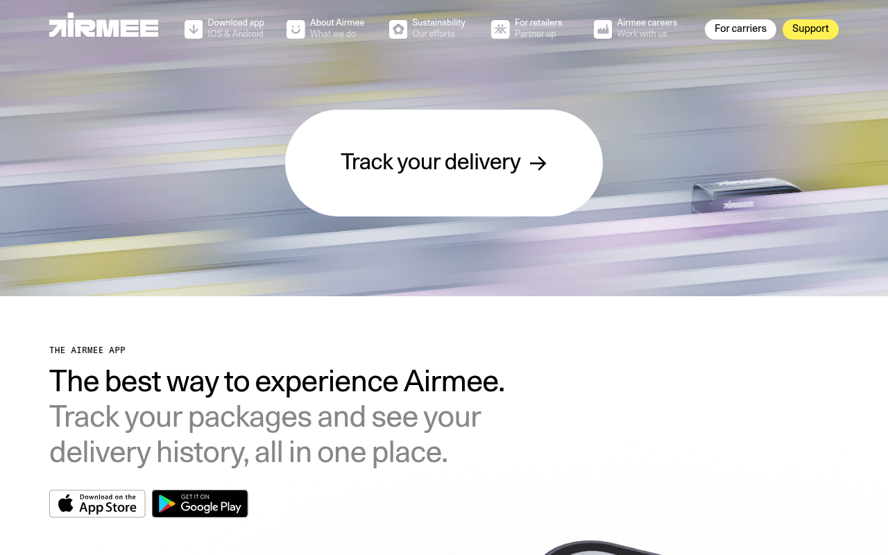 Airmee screenshot