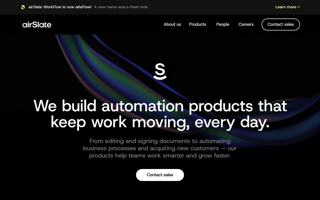 airSlate website screenshot