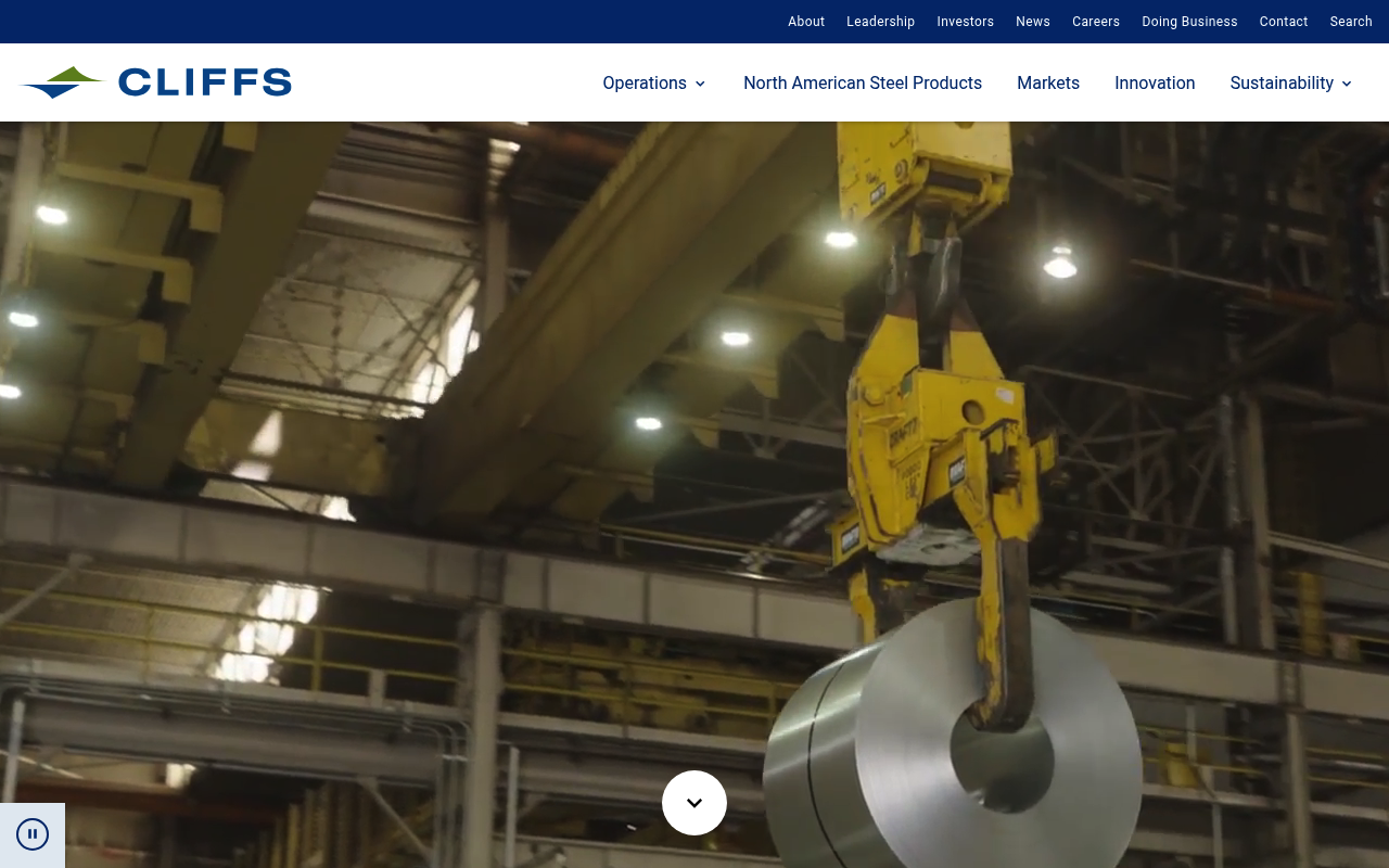 AK Steel Holding website screenshot