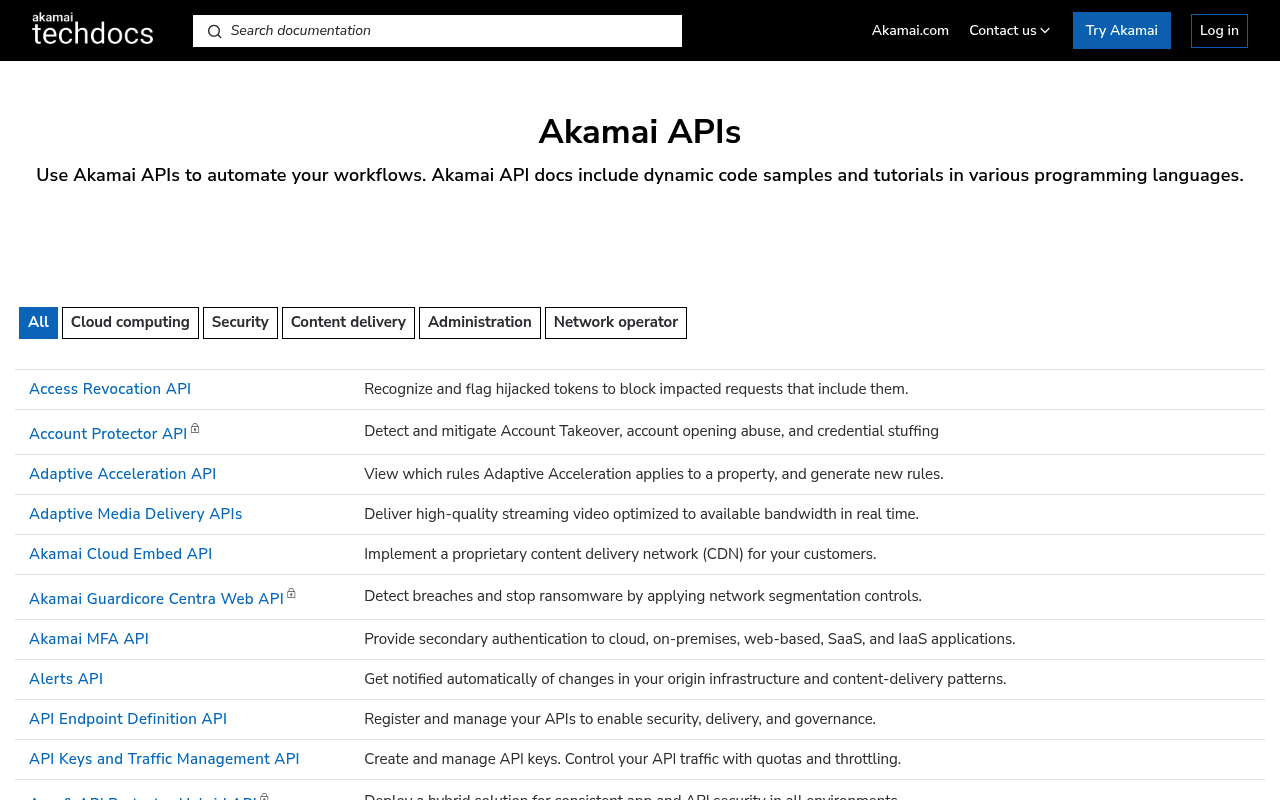 Akamai website screenshot
