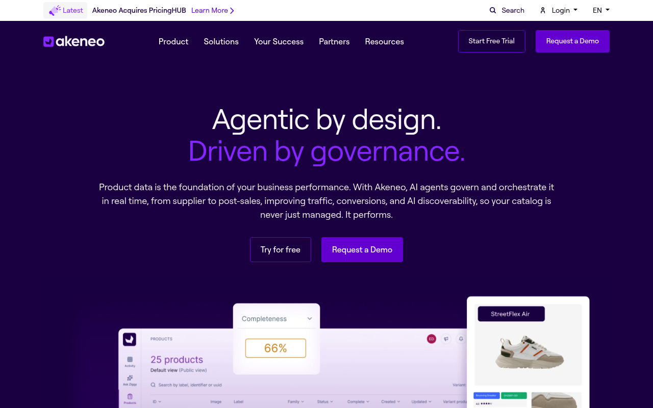 Akeneo website screenshot