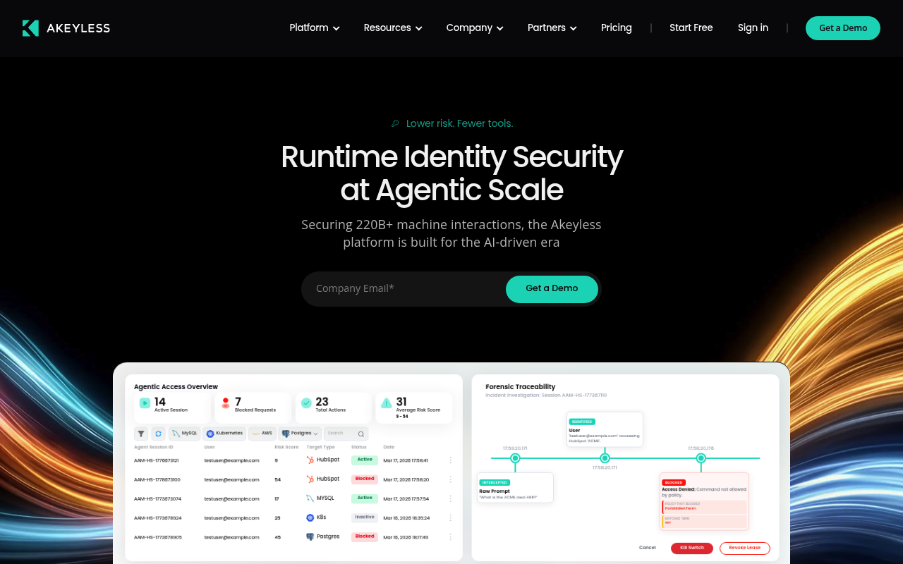Akeyless website screenshot