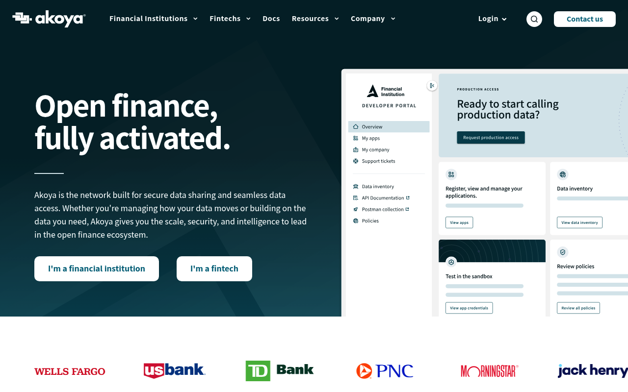 Akoya website screenshot