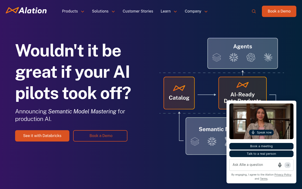Alation website screenshot