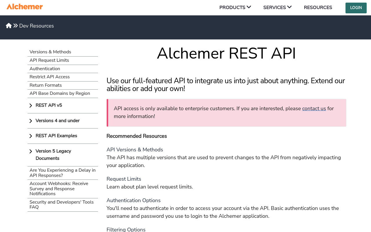 Alchemer website screenshot