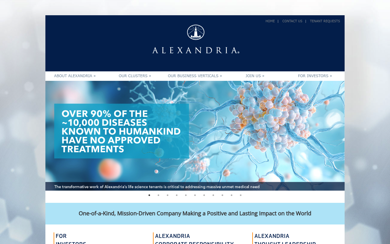Alexandria Real Estate Equities screenshot