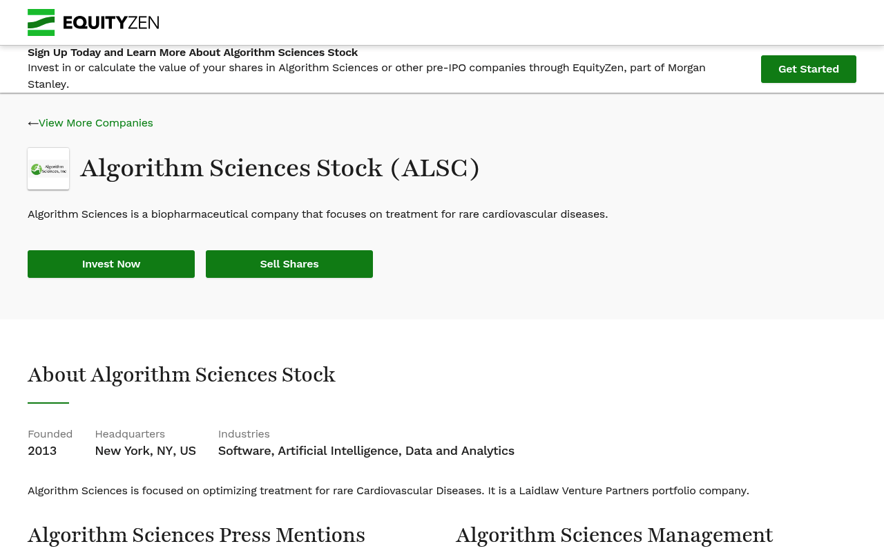 Algorithmsciences screenshot