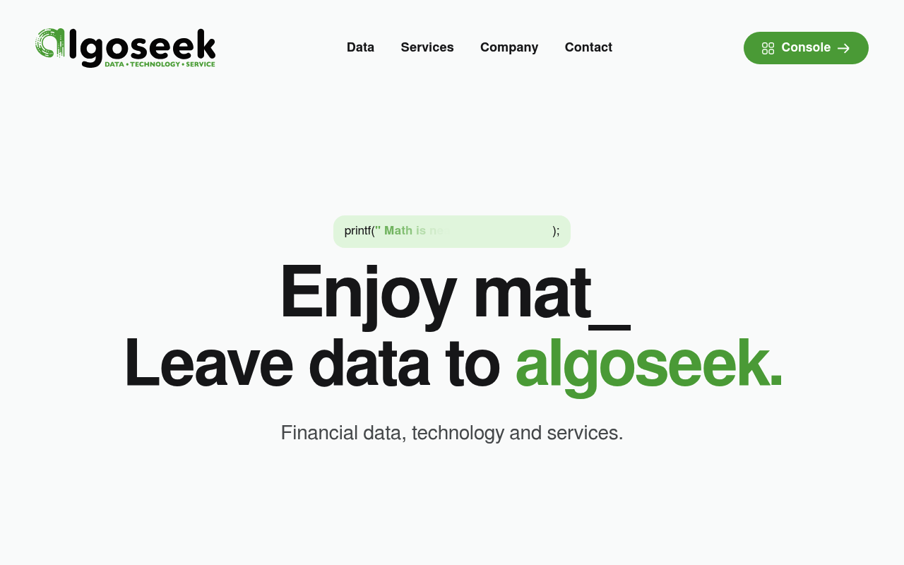 AlgoSeek screenshot
