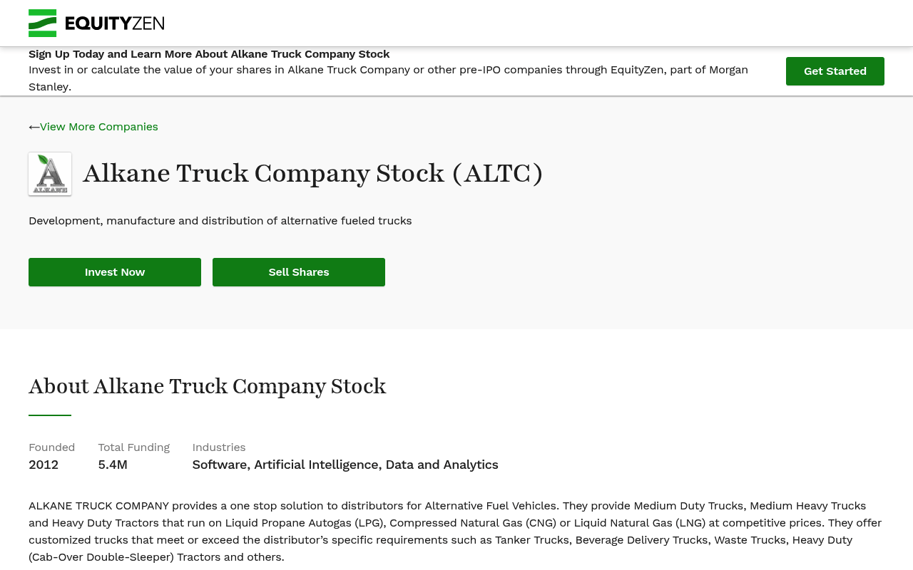 Alkanetruckcompany screenshot