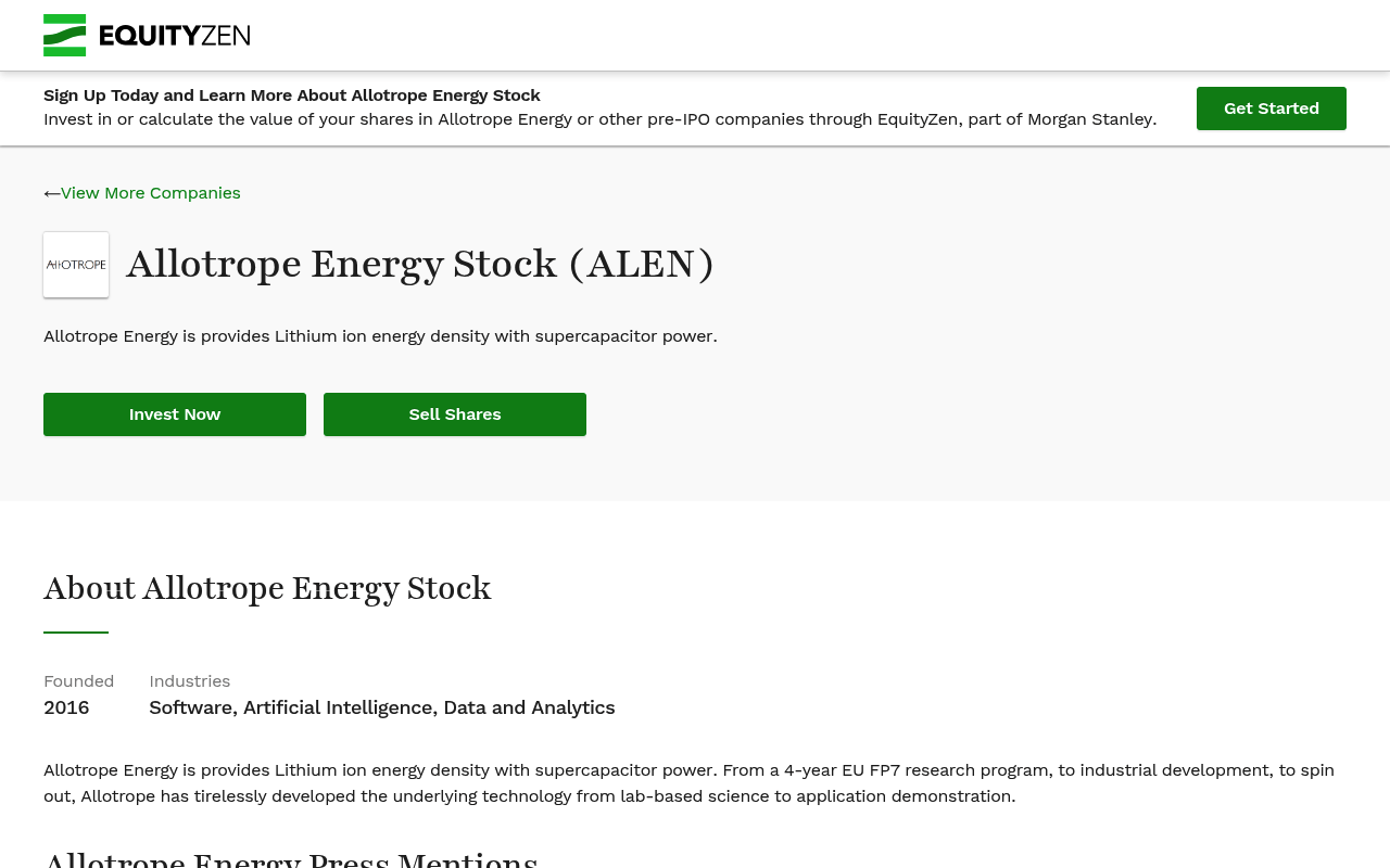 Allotropeenergy screenshot