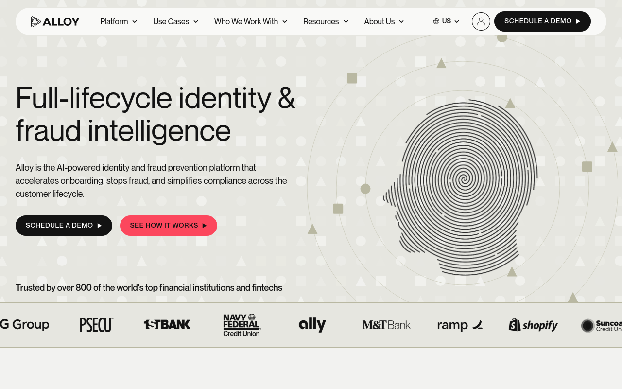 Alloy website screenshot
