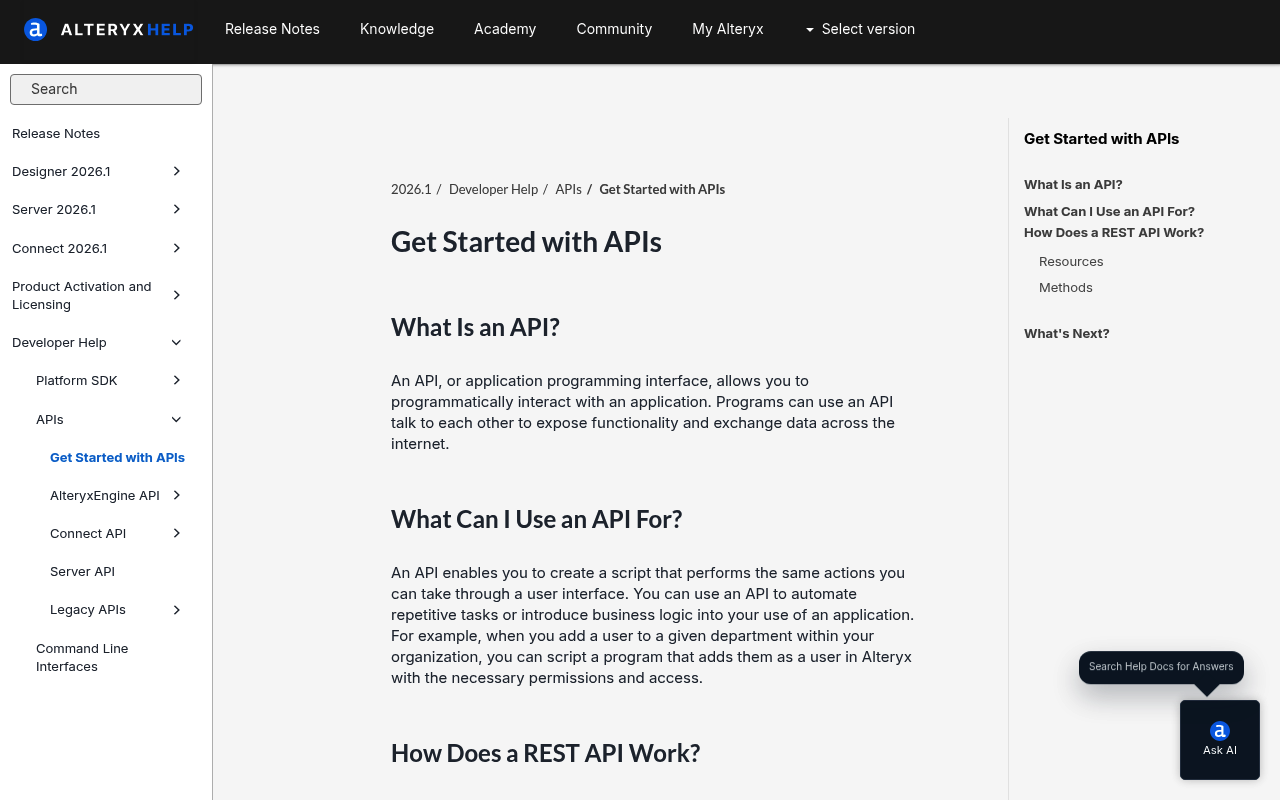 Alteryx website screenshot