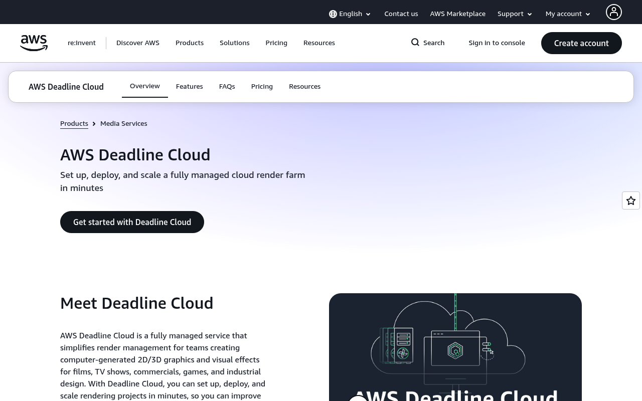 Amazon Deadline Cloud website screenshot