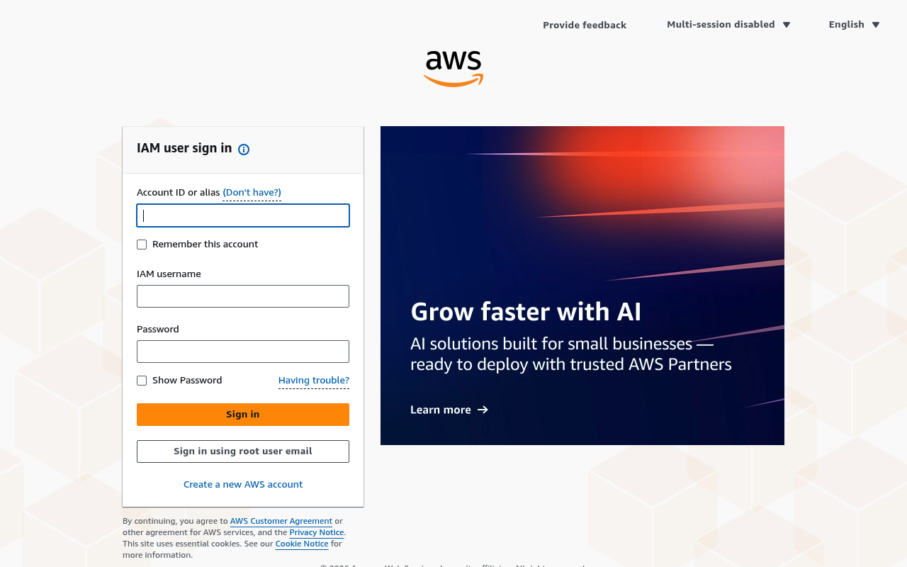 Amazon Global Accelerator website screenshot
