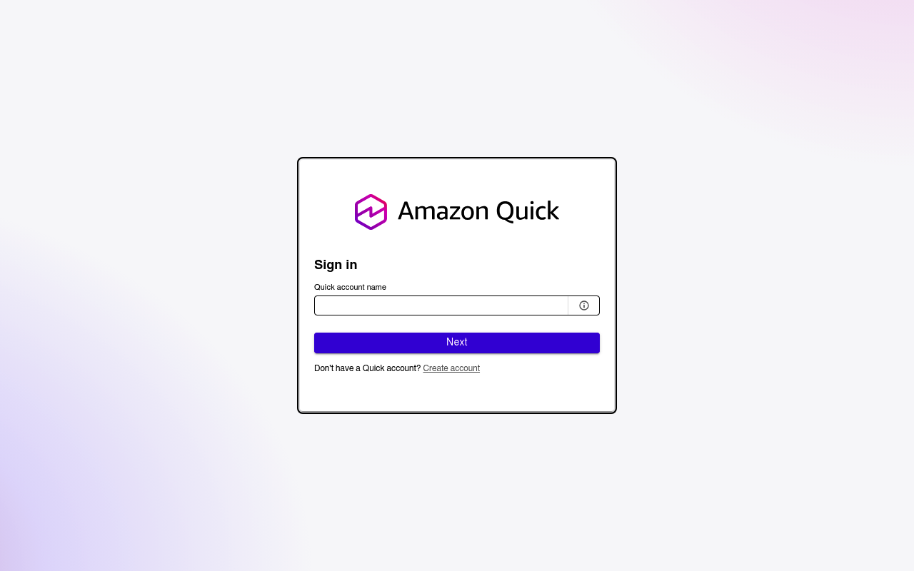 Amazon QuickSight website screenshot